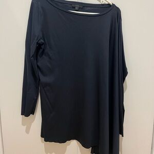 COS Navy Long Sleeve Top asymmetrical gently worn